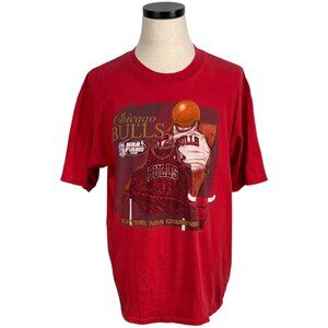 Chicago Bulls NBA Finals Shirt XL Red Short Sleeve Graphic Tee 90's